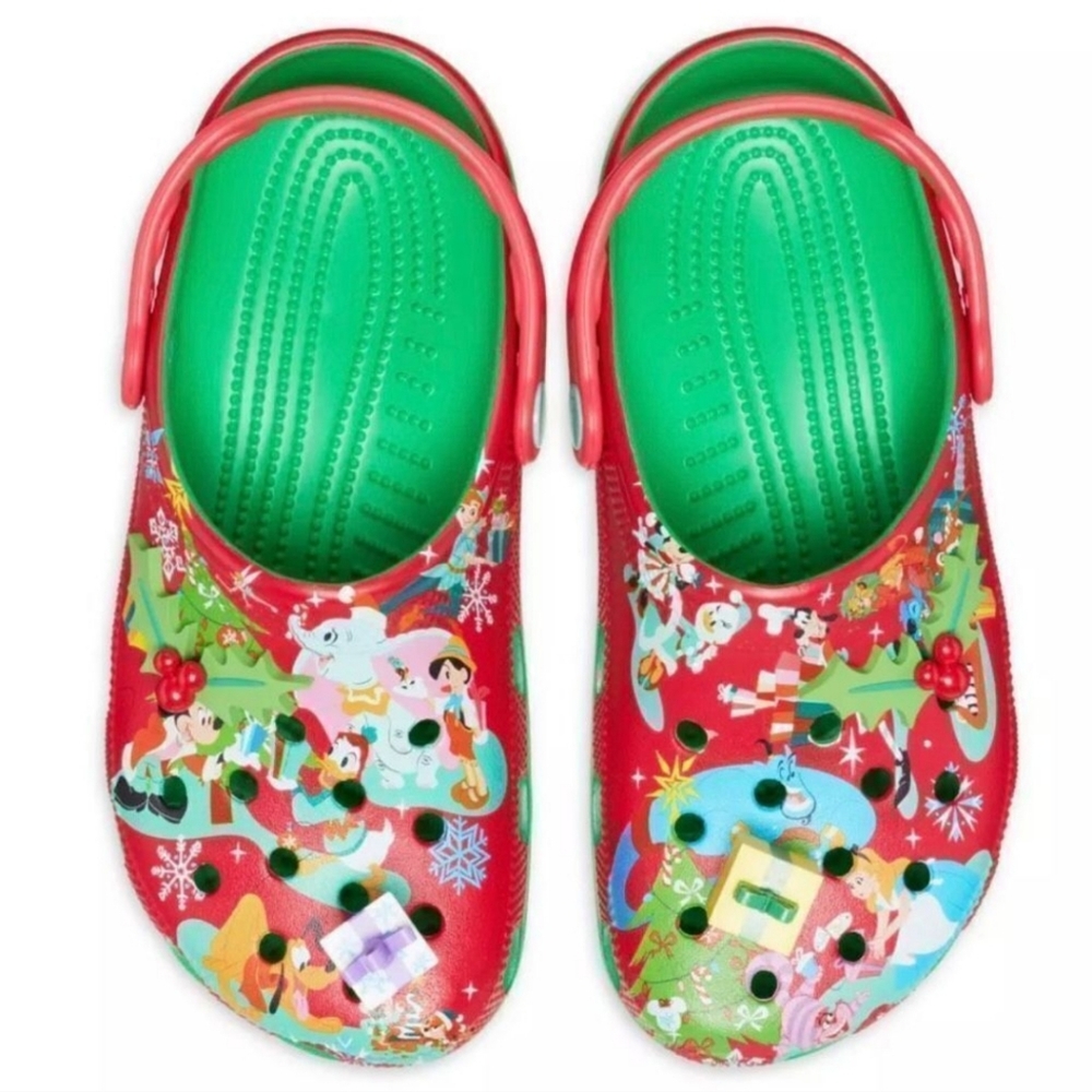 Disney Classic Collection Christmas Mickey and Friends Crocs Clogs W11/M8